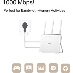 TP-Link AV1000 Powerline Adapter - 1Gbps Wired Connection for Ultra-Fast Internet | Model: 6935364089078